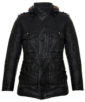 Een prachtig getailleerd warm leren jack gemaakt van zacht soepel nappaleer. Deze jas heeft een YKK-ritssluiting die wordt overlapt door knopen voor extra comfort. TA prachtig getailleerd warm leren jack gemaakt van zacht soepel nappaleer. Deze jas heeft een YKK-ritssluiting die wordt overlapt door knopen voor extra comfort. Om de koude wind buiten te houden, heb je een hoge kraag met trechterhals. Daarnaast is er een afneembare capuchon die een extra laag comfort en isolatie toevoegt. Voor extra functionaliteit is deze jas voorzien van vier externe zakken. Om de koude wind op afstand te houden, heeft u een hoge kraag met trechterhals. Daarnaast is er een afneembare capuchon die een extra laag comfort en isolatie toevoegt. Voor extra functionaliteit is deze jas voorzien van vier externe zakken.