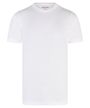 Willkommen in der Welt des unvergleichlichen Komforts und zeitlosen Stils mit diesem 2er-Pack Herren-T-Shirts! Diese kurzärmeligen Shape Fit Shirts sind der Inbegriff von Eleganz und bieten die perfekte Balance zwischen Komfort und Raffinesse.  Der klassische Rundhalsausschnitt verleiht jedem Shirt einen Hauch von Lässigkeit, während die Shape Fit-Silhouette Ihre natürlichen Konturen betont und für eine elegante Ästhetik sorgt. Diese T-Shirts sind nicht nur Kleidungsstücke, sie sind ein Statement - eine Hommage an den modernen Mann, der Qualität und Passform schätzt.  Das 2er-Pack bietet Ihnen nicht nur einen, sondern gleich zwei Schätze für Ihren Kleiderschrank. Ob solo getragen für einen entspannten Tag oder unter einem Hemd für einen smarten Look - diese T-Shirts sind so vielseitig wie Sie selbst.  Die hochwertigen Materialien garantieren nicht nur einen angenehmen Tragekomfort, sondern auch Langlebigkeit und machen diese T-Shirts zu zuverlässigen Begleitern. Die zeitlose Eleganz eines jeden Shirts wird durch die sorgfältig gestaltete Silhouette und die erstklassige Verarbeitung unterstrichen.  Investieren Sie in Ihren Stil und holen Sie sich dieses exklusive 2er-Pack Herren-T-Shirts - die perfekte Verbindung von Komfort, Qualität und zeitloser Eleganz. Ein Must-Have für Männer, die wissen, dass wahre Größe im Detail liegt.