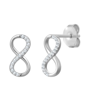Earrings made of sterling silver with zirconia