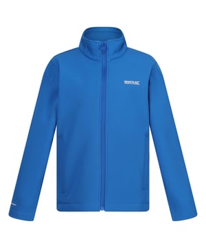 Materialzusammensetzung (%): 96% Polyester, 4% Elastan. Gewebe: Softshell, Stretch, gewebter Stoff. Design: Logo, Reflektierende Details, Ärmeldruck. Gewebetechnik: Atmungsaktiv, Wasserabweisend, Sehr warm, wasserabweisend, windbeständig. Hoch geschnitten. Langärmlig. Taschenart: Zwei Seitentaschen, Eingefasst. Durchgehender Reißverschluss. Hinweis: Gedrucktes Namensschild bis 8 Jahre. Nachhaltigkeit: Aus recyceltem Material.