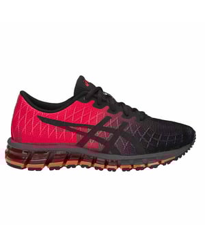 Let your kids enjoy all-day style and comfort in the GEL-QUANTUM 180™ 4 GS sportstyle shoe from ASICS. Contemporary in design, this kids' shoe is the latest version of the popular GEL-QUANTUM 180™ series and promises to up their game when it comes to sports-inspired fashion. Styled with a bold patterned upper, the GEL-QUANTUM 180™ 4 grade-schooler model will accent their wardrobe, adapting with ease to range of social situations. Its asymmetric branding to the heel counter cues to its strategically placed cushioning, which not only puts a spring in their step for extra energy but also provides excellent shock absorption for better joint protection over time. Stylish, versatile and most importantly comfortable, the kids' GEL-QUANTUM 180™ 4 GS sportstyle shoe from ASICS fuses fashion and function for the perfect all-rounder.