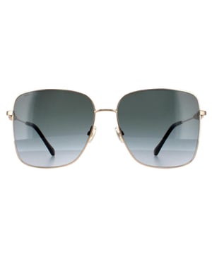 Jimmy Choo Square Womens Gold Grey Gradient HESTER/S  Sunglasses offer a chic square frame design that merges timeless elegance with modern style. Crafted with precision and high-quality materials, these sunglasses exude sophistication for any occasion, adding a touch of glamour to every outfit.