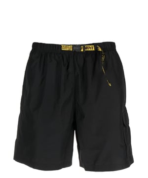 Off-White subtly adds its signature Industrial strap in these swim shorts, detailing the pair with an unconventional belted waist.