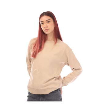 Ambush Crewneck Sweatshirt in beige.- Ribbed crew neck.- Ribbed trims.- Tonal logo embroidered on the front.- Regular fit.- 100% Cotton.- Ref: BWBA0060016161
