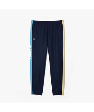 Mens Lacoste Sport Sportsuit Lightweight Tennis Track Pants Recycled polyester made from manufacturing offcuts Regular fit  straight cut  Jersey lining Contrast Lacoste branding Silicone crocodile on side