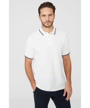 Introducing our Pique Tipped Polo, the perfect addition to any man's smart casual wardrobe. Crafted with meticulous attention to detail, this polo offers a sophisticated and polished look. The pique fabric provides a comfortable and breathable feel, making it ideal for all-day wear. With its stylish tipped collar and cuffs, this polo adds a touch of elegance to any outfit. Whether you're heading to the office or out for a casual gathering, our Pique Tipped Polo is the ultimate choice for a smart and effortlessly stylish look.