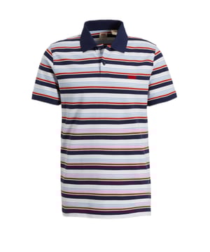 Deze polo voor heren van Levi's is gemaakt van katoen en is gestreept. Het model heeft een klassieke kraag en korte mouwen.
