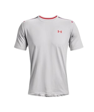 This shirt is meticulously crafted to offer exceptional comfort, freedom of movement, and a stylish look, making it the ideal choice for tennis players of all levels. The crisp white color adds a touch of sophistication to your tennis attire, helping you stand out on the court.

Key Features:

 Innovative Rush Technology:  This tennis t-shirt is equipped with Under Armour's Rush technology, which harnesses the energy of your body to enhance endurance and performance. It helps you push your limits and perform at your best.

Moisture-Wicking Fabric:  The moisture-wicking fabric efficiently draws sweat away from your skin, keeping you dry and comfortable during intense matches.

Breathable Design:  The shirt features a breathable design that promotes airflow and ventilation, preventing overheating on the court.

Enhanced Mobility:  With a tailored fit and stretchy fabric, this shirt provides the freedom of movement necessary for executing powerful shots and quick maneuvers on the tennis court.

Crew Neck:  The classic crew neck design offers a comfortable and non-restrictive fit, allowing you to focus on your game.

Under Armour Logo:  The Under Armour logo is prominently displayed on the chest, symbolizing the brand's commitment to quality and performance.

Durable Construction:  Under Armour is renowned for its durable and high-quality products, ensuring that this tennis t-shirt can withstand the rigors of tennis matches.

Easy Care:  This shirt is machine washable for convenient and hassle-free cleaning, saving you time and effort.