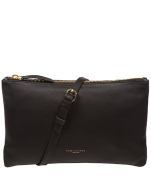 Crafted from high-quality Nappa leather, the 'Anya' cross body bag from Pure Luxuries London's Marylebone Collection is a must-have thanks to the super soft-to-the-touch feel and finish. A stylish zip-over top secures the central compartment which is lined with 100% cotton for a flawless look. Additional storage is provided by three card slots and a slip pocket, perfect for all your essentials. This accessory is adorned with a slim and adjustable strap with a maximum drop length of 65cm and complemented by eye-catching gold-coloured metal fittings and zips which give it an elegant look. The Pure Luxuries logo is embossed for an effortless and sophisticated finishing touch.