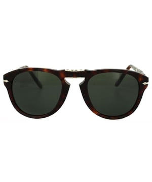 Persol Sunglasses 0714 24/31 Havana Crystal Green these famous Persol frames were worn extensively by the king of cool Steve McQueen and the originals sold for a huge amount at auction. This recent version features the same folding frame, it folds at the bridge and on the arms for easy storage and have the famous Persol arrow prominently displaying on the temple. These are highly sought after and extremely cool!