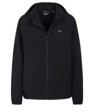 86% Polyester, 14% Elastan; Calvin Klein Jacke;  Modell: 00GWF0O508002;  Hochwertig verarbeitet;  Reißverschluss, zwei Einschubtaschen vorne, Kapuze;  Calvin Klein Logodetails