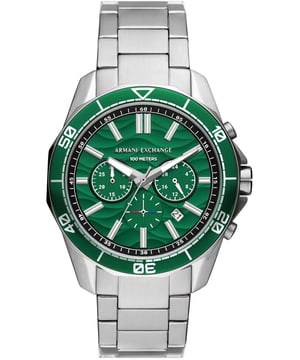Dit Armani Exchange Heren horloge beschikt over een Quartz binnenwerk. De kast (44 mm mm) is vervaardigd uit RVS (Zilverkleurig) en heeft een Mineraalglas. De band is Zilverkleurig RVS. Dit horloge uit de Armani Exchange Spencer reeks is een mooi en tijdloos geschenk. Verras jezelf of iemand anders met dit cadeau. Bovendien geniet u hierbij van 2 jaar garantie tegen alle fabricagefouten.