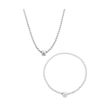 This Orphelia Set: Bracelet + Necklace in Silver is made of the highest quality allergy free 925 Sterling Silver. The Orphelia 'Faye' Women's 925 Sterling Silver Set: Bracelet + Necklace - Silver SET-7157 comes delivered in a beautiful gift box and has a two year warranty - the perfect gift to spoil yourself or a loved one.