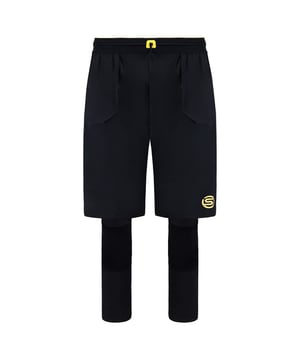 Skins Series-5 Travel & Recovery Black Men 2in1 Strumpfhosen mit Shorts SF00500399001