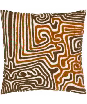 The Tosca cushion showcases eye-catching abstract lines, loop tufted onto 100% cotton fabric for a textured look. The warm tones of the design add a cosy feel, while the knife-edge finish and plain reverse provide a refined touch. This cushion is a stylish and subtle addition to any living space.