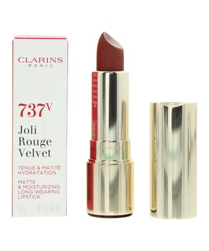 Clarins Joli Rouge Velvet Lipstick is a luxurious and velvety lipstick that combines rich, matte colour with a comfortable, hydrating formula. This lipstick is designed to deliver a bold and elegant lip look while nourishing your lips for a smooth and velvety finish. This lipstick offers a stunning matte finish that is both chic and on-trend. It provides a soft, velvety texture that feels comfortable on your lips. Each shade in the Joli Rouge Velvet collection boasts intense, highly pigmented colour. Whether you prefer classic reds or modern neutrals, there's a shade to suit every style and mood. Despite its matte finish, the lipstick is enriched with moisturisng ingredients that keep your lips hydrated throughout the day. It prevents your lips from feeling dry or cracked. The Joli Rouge Velvet Lipstick is known for its excellent staying power. It maintains its vibrant colour for hours, reducing the need for frequent touch-ups. It has a lightweight and comfortable formula that doesn't weigh down your lips or feel cakey, making it suitable for extended wear. Clarins products are often dermatologist-tested for safety, ensuring that they are suitable for various skin types, including sensitive skin.
