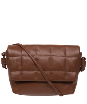 The 'Zoey' cross body bag from the Pure Luxuries London Marylebone Collection is handcrafted from high-quality, genuine Nappa leather with a natural super-soft touch. The fold-over top features an eye-catching quilted design and is secured by a magnetic press stud. The interior is lined with 100% cotton and includes two card slots, to help keep maintain an organised bag. Comes with an adjustable slim leather strap, with a drop length of 65cm. The Pure Luxuries logo is embossed in gold foil for a beautifully simple finishing touch.