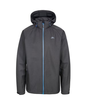 100% polyester, TPU-membraan Waterafstotende ritsen Verstelbare afristbare capuchon 2 zakken met rits Platte manchet met lip om het te verstellen Trekkoord bij de zoom Contrastafwerking Kin bescherming Waterdicht 8000 mm, ademend 3000 mvp, winddicht Borstomvang Trespass heren (ongeveer): S - 89-94cm, M - 96.5-101.5cm, L - 104-109cm, XL - 111.5-117cm, XXL - 117-122cm, 3XL - 122-127cm.