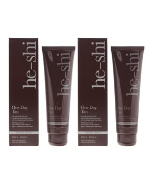 The He-Shi One Day Tan Face &amp; Body Medium Wash Off Bronzer is an easy to apply fake tan that has been designed to be used on the face and body. The tan doesn't just leave skin looking bronze but also provides nourishment, moisture and hydration. When applied the tan is quick drying, refreshing and helps skin to feel rejuvenated as well as giving it a tanned glow.