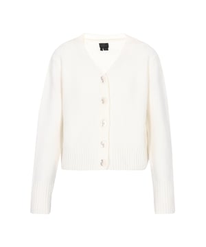 Geef je garderobe een upgrade met dit vest met V-hals, knoopsluiting en geribde manchetten. Het is comfortabel gemaakt en straalt tijdloze stijl uit dankzij de zachte gebreide textuur en klassieke pasvorm. De rechte zoom voegt een vleugje verfijning toe, waardoor hij perfect is voor casual uitjes of moeiteloze laagjes.  Vest