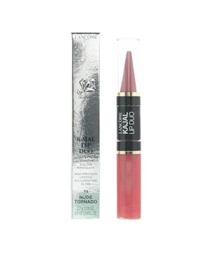 Lancôme Lip Kajal Duo is designed to ultra define and contour lips with a glossy effect. On one side, a Kajal coned-tip lipstick helps you define and precisely fill in your lips. On the other side, a non-sticky gloss for a finishing shine.