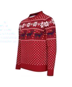 Cappuccino Italia noorse trui voor heren. De trui is gemaakt hoogwaardig, warm polyester en heeft een normale pasvorm.  Merk: Cappuccino ItaliaModelnaam: Noorse TruiCategorie: heren truiMaterialen: polyesterKleur: rood