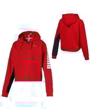Puma Modern Sports Womens Hoodie Cropped Sweatshirt Red 852021 12