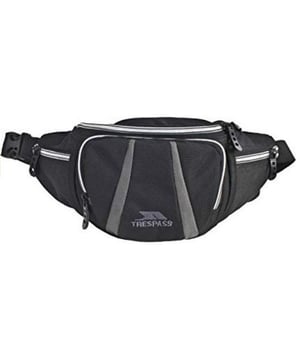2,5-Liter-Hüfttasche. Verstellbarer Hüftgurt. 5 Reißverschlusstaschen. Interner Organizer. Besteht aus 100% 600D Polyester.
