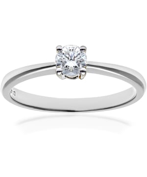 Oro blanco de 18 quilates (750): 2,5 g; # Diamante: 0.25ct