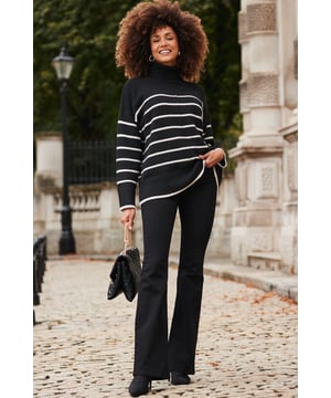 REASONS TO BUY:

Wear-forever denim
Our denim is so soft and stretchy
Timeless bootcut style elongates your legs
Day-to-night black wash
Courts, strappies or ankle boots all work
Complete the look wit a biker, blazer or denim jacket

Inside leg to fit: Short 29" | Regular 31" | Long 33"