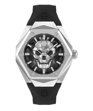 Deze Philipp Plein The $kull Spikes Analoge Horloge voor Heren is het perfecte tijdstip om te dragen of om cadeau te geven. De zilveren 45 mm ronde kast in combinatie met de comfortabele zwarte silicone horlogeband zorgt ervoor dat je van dit prachtige horloge kunt genieten zonder enige compromissen. Aangedreven door een hoogwaardig quartz uurwerk en waterbestendig tot 5 bar, blijft je horloge tikken. Een nieuwe legendarische klok is geboren en klaar om de wereld te verbazen. De Philipp Plein $kull Spikes is de kers op de taart van je verzamelstatus in het exclusieve universum van Philipp Plein. Dit analoge horloge heeft een functie: Luminous Hands en Luminous Numbers. Hoogwaardige 21 cm lange en 24 mm brede zwarte silicone strap met een gesp. Gevalsdiaameter: 45 mm, kastdikte: 12 mm, kastkleur: zilver en wijzerplaatkleur: zwart.