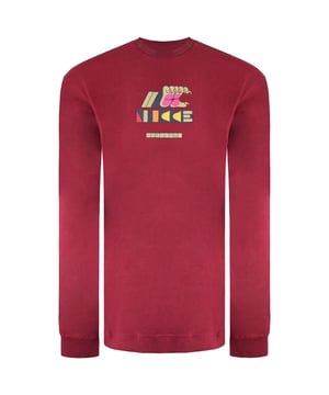 Nicce Lange Mouw Crew Neck Rood Heren Grizzly Top 1389 K002 0493