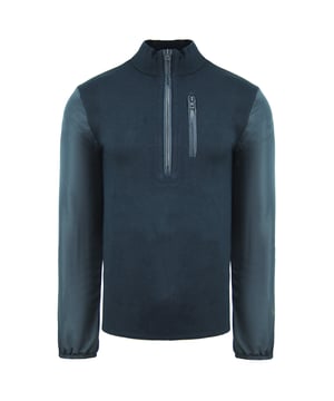 Michael Kors de manga larga 1/2 Zip Pullover Hombre Azul Marino Suéteres CF86KJL2LY MIDNIGT