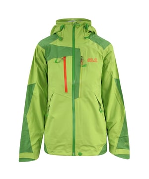 Jack Wolfskin Hyproof Alpine Trek Camina verde de manga larga para mujer 1105971 4011