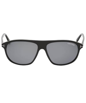 Schwarze Tom Ford-Sonnenbrille, Brillenglasbreite = 60 mm, Nasenstegbreite = 14 mm, Bugellange = 140 mm, Sonnenbrille, Sonnenbrillenetui, Reinigungstuch und Pflegehinweise im Lieferumfang enthalten, 100 % Schutz vor UVA- und UVB-Sonnenlicht und entspricht der britischen Norm EN 1836: 2005, Schwarze Sonnenbrille