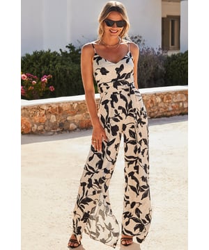 All of the impact, none of the effortSlinky satin fabric drapes softly over the bodySelf tie belt to cinch you inBreezy wide legs with a sexy split detailSplashed with the chicest monochrome floralsStyle with simple strappy sandals or metallic wedges Inside leg to fit: Short 29" | Regular 31" | Long 33"