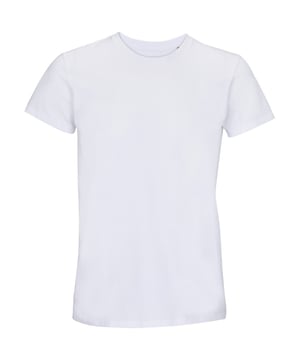50% Recycelte Baumwolle, 50% Baumwolle. Design: Unifarben. Ausschnitt mit Band, Schlauchförmig, Doppelnadel-Stich, Größenetikett ohne Markennamen. Nachhaltigkeit: ACCORD, Amfori-Freigabe, BSCI, Fair Wear geprüft, Aus recyceltem Material, Oeko-Tex Standard 100 zertifiziert, PETA-geprüftes Vegan, REACH, nachhaltige Materialien, UN Global Compact. Rundhalsausschnitt, Gerippter Kragen. Kurzärmlig.