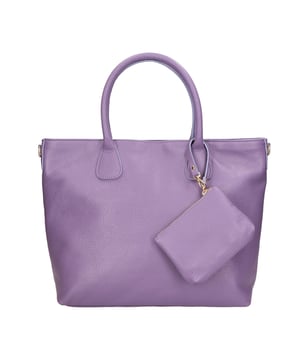 Bolso tote de hombro para mujer de piel auténtica tipo dólar con monedero. Equipado con bandolera ajustable y extraíble. Producto italiano artesanal. Hecho en Italia
