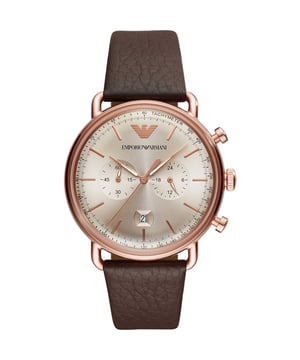 Shop Emporio Armani, das Beste in Klasse und Stil. Herrenuhr AR11106 EAN 4053858984196. Lederarmband, PVD-Gehäuse in Roségold mit grauem Zifferblatt und Uhr.