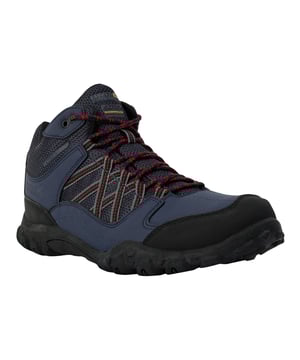 55% Polyurethan, 45% Polyester. Obermaterial: Nubukimitat, Netzmaterial. Marke: Regatta. Futterstoff: Kofferraum-Auskleidung. Einlegesohle: Geformtes EVA. Laufsohle: Mit Silikon-Noppen, Rutschfest, TPR. Ösen: 6. Gewebetechnik: Atmungsaktiv, Hydropel, Isotex, Leicht, Wasserfest. Komfort-Fußbett, Zunge aus Mesh-Material, Neopren-Kragen, Gepolsterter Schaftrand, Gepolsterte Zunge, Versiegelte Nähte, Stoßdämpfende Mittelsohle , Stabilisierender Schaft. Absatz: Flacher Absatz. Knöchelhoch. Design: Kontrast, Logo. Zehenstil: Rund. Sohle: langlebig, Strapazierfähig, Leicht. Zum Schnüren.