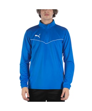 Especificaciones: Sudadera con media cremallera, confeccionada con tecnología dryCELL que ayuda a mantener la piel seca y expulsa la humedad y el sudor. Logotipo de Puma estampado en el pecho, bajo recto y mangas con puños elásticos. Uso: Entrenamiento y tiempo libre Calce: Regular La modelo lleva una talla: M Altura de la modelo: 180 cm