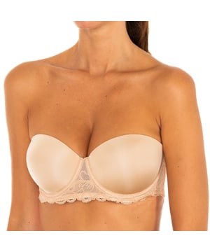 Calvin Klein bra. 
 Black color 
 Preformed cups with light filling, and with rings. 
 Elastic braces, adjustable and with detail of the name of the signature. 
 Elastic sides and lace detail. 
 Clasp closure on the back, three positions. 
 Comfortable and breathable fabric. 
 Seams seen in tone. 

 Composition: 78% Nylon. - 22% Elastane. 

 Washing instructions: 
 - Wash maximum at 40ºC. 
 - Iron at medium temperature, max. 110 ° C. 
 - It does not allow to use dryer. 
 - Do not use bleach. 
 - Does not support dry cleaning. 

 Size equivalence: 

 UK FR EU IT 
 30 80 65 30 
 32 85 70 32 
 34 90 75 34 
 36 95 80 36 
 38 100 85 38