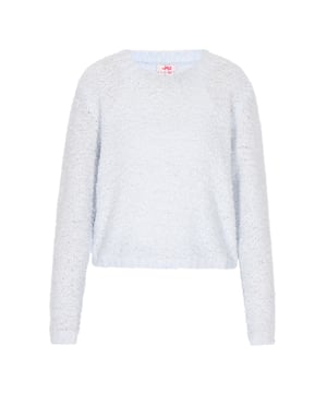Wir präsentieren einen einfachen, strukturierten Pullover mit Rundhalsausschnitt und langen Ärmeln. Das strukturierte Strickmuster verleiht dem Design Tiefe. Mit einer entspannten Silhouette und leicht abgesenkten Schulternähten bietet dieser Pullover sowohl Komfort als auch lässige Eleganz.  Zur Seite fahren