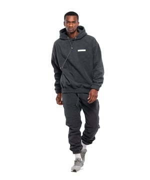 Tom Barron Oversize Fleece-Trainingsanzug-Set für Herren