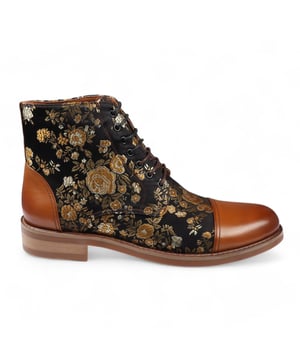 Elevate your style with the Justin Reess Adam Men's Floral Print Leather Oxford Ankle Boots. Crafted from premium leather, these boots showcase a distinctive floral print design that adds a bold and fashionable edge. With classic Oxford brogue detailing and a secure lace-up closure, they bring sophistication to both casual and formal outfits. Designed for versatility, they’re perfect for work, social gatherings, and everyday wear. Durable and comfortable, these boots are a standout addition to any wardrobe.

Stylish Floral Print for a unique and eye-catching look
Classic Oxford Brogue Style with lace-up closure
Premium Leather Construction for durability and comfort
Versatile Wear for multiple occasions