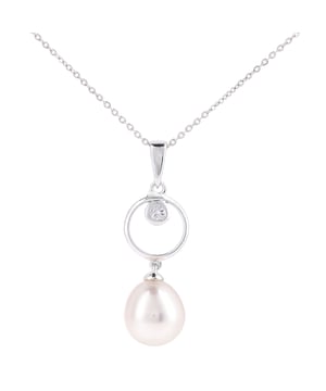 9K (375) White Gold: 1.15gr; # Diamond: 0.03ct; # Cultured Pearl: 4.1 ct; # Dimension: 2cm x 0.88cm