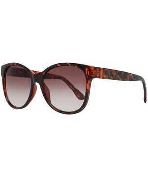 Las gafas de sol Guess GF0362 52F marrón degradado tienen una moderna montura redonda que transmite una sensación de elegancia atemporal. La montura está hecha de acetato de alta calidad, conocido por su durabilidad y ligereza, lo que garantiza una comodidad duradera durante todo el día. Las patillas finas incorporan el logotipo de Guess para dar un toque de sofisticación.