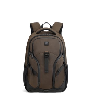 Mochila unisex. El cierre es con cremallera. Los bolsillos internos son bolsillos multifuncionales. Hay tres bolsillos externos con cremallera y dos laterales abiertos. Falta la correa para el hombro. El asa es de tela. Hay un compartimento interno. El material exterior es poliéster. Internamente está forrado en poliéster. Medidas: 33,5x17,5x46,5 cm. Producto de moda