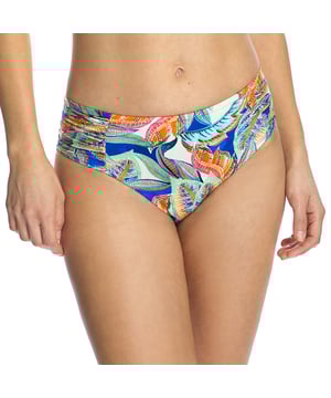 Braguitas de bikini tiro alto W241457 mujer.

El corte clásico es favorecedor para diferentes tipos de cuerpo.
Completamente forradas.
Estas bragas de bañador clásicas son una opción versátil y práctica para la playa y la piscina.

Tejido de vanguardia con un alto poder moldeador, con una alta resistencia al cloro, cremas y aceites bronceadores y excelentes propiedades de absorción de la humedad.
 Composición: Forro exterior: 80% Poliamida, 20% Elastano.
Forro interior: 84% Poliéster, 16% Elastano.
 Cuidados:
Lavar a mano.
No usar lejía.
No usar secadora.
No planchar.
No lavar en seco.
No estrujar.