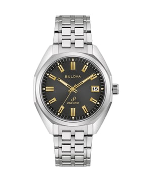 Deze Bulova Jet Star Analoge Horloge voor Heren is het perfecte tijdstuk om te dragen of cadeau te geven. De zilveren 40 mm ronde kast in combinatie met de comfortabele zilveren roestvrijstalen horlogeband zorgt ervoor dat je van dit verbluffende tijdstuk kunt genieten zonder compromissen. Aangedreven door een hoogwaardige quartzbeweging en waterbestendig tot 5 bar, blijft je horloge tikken. Rechtstreeks uit de jaren '70 komt de Bulova 1973 Jet Star “F”, een iconisch model uit de indrukwekkende geschiedenis van het merk, nu uitgerust met een even indrukwekkende beweging. Dit analoge horloge heeft een kalenderfunctie: datum, lichtgevende wijzers en lichtgevende cijfers. High-quality 21 cm lengte en 20 mm breedte roestvrijstalen band met een vouwsluiting. Casusdiameter: 40 mm, kastdikte: 12 mm, kastkleur: zilver en wijzerplaatkleur: grijs.